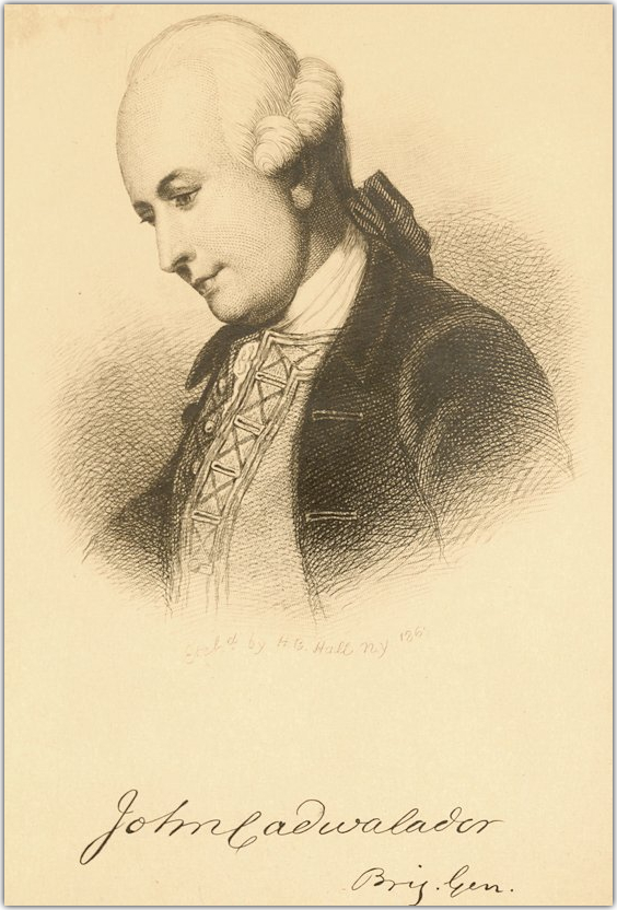 Portrait sketch of John Cadwalader.